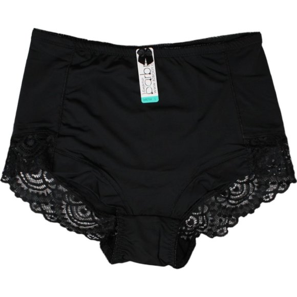 Barbra Lingerie Panties Large Boy Shorts Black Lace New with Tags High Waist P60 - Picture 1 of 11